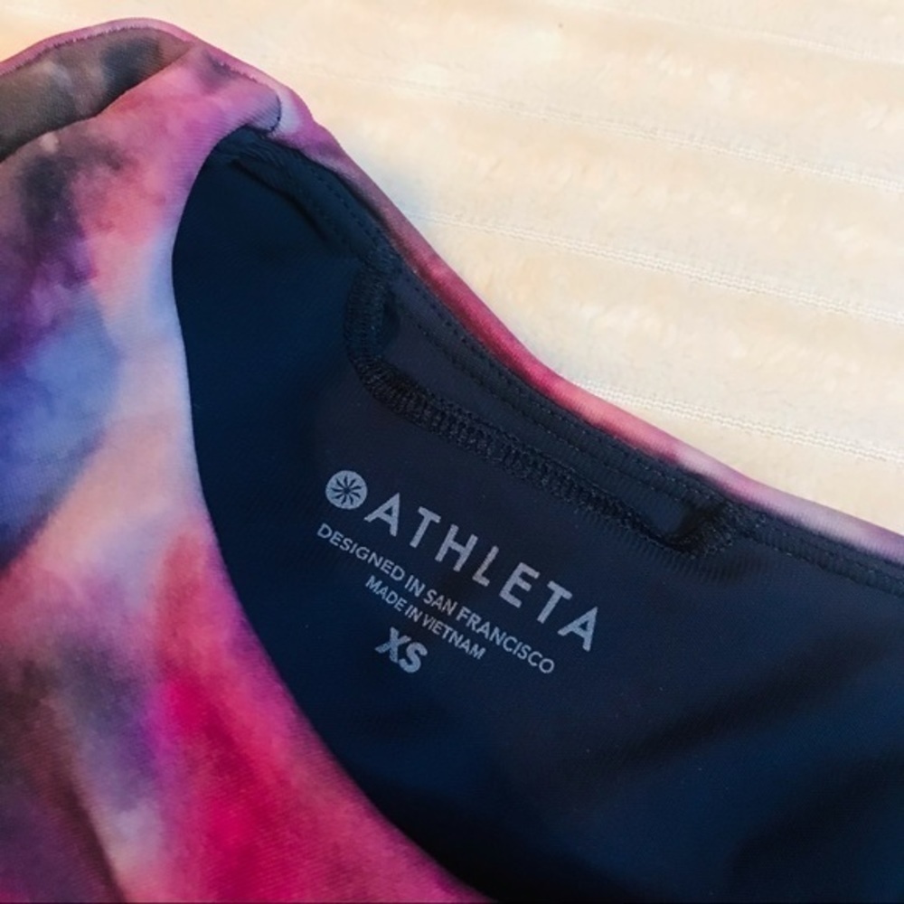 Athleta Supernova Tie Dye Galaxy Strappy One Piece Swimsuit Size XS - Picture 4 of 10